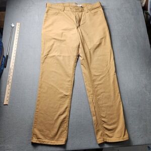 Carhartt Mens 38x32 Relaxed Fit Rugged Flex Canvas Work Pants Tan 102517 918